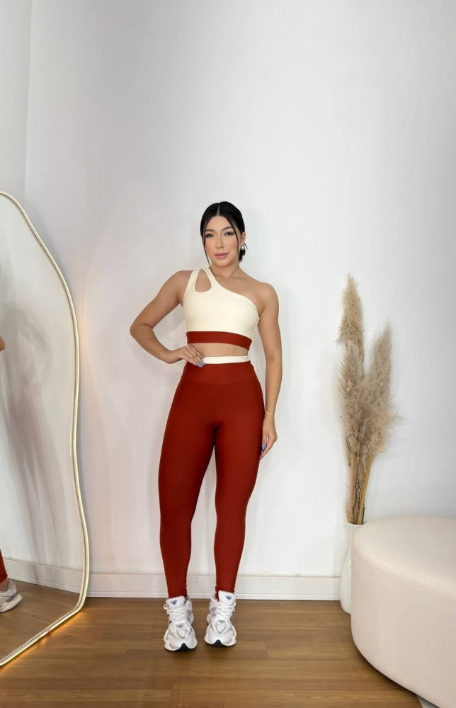Conjunto Bicolor de legging Top Gota