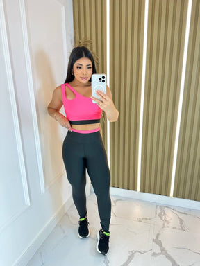 Conjunto Bicolor de legging Top Gota