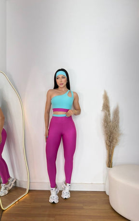 Conjunto Bicolor de legging Top Gota