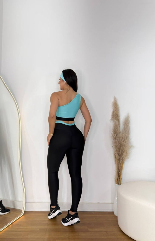 Conjunto Bicolor de legging Top Gota