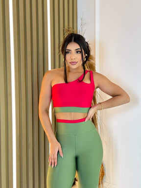 Conjunto Bicolor de legging Top Gota