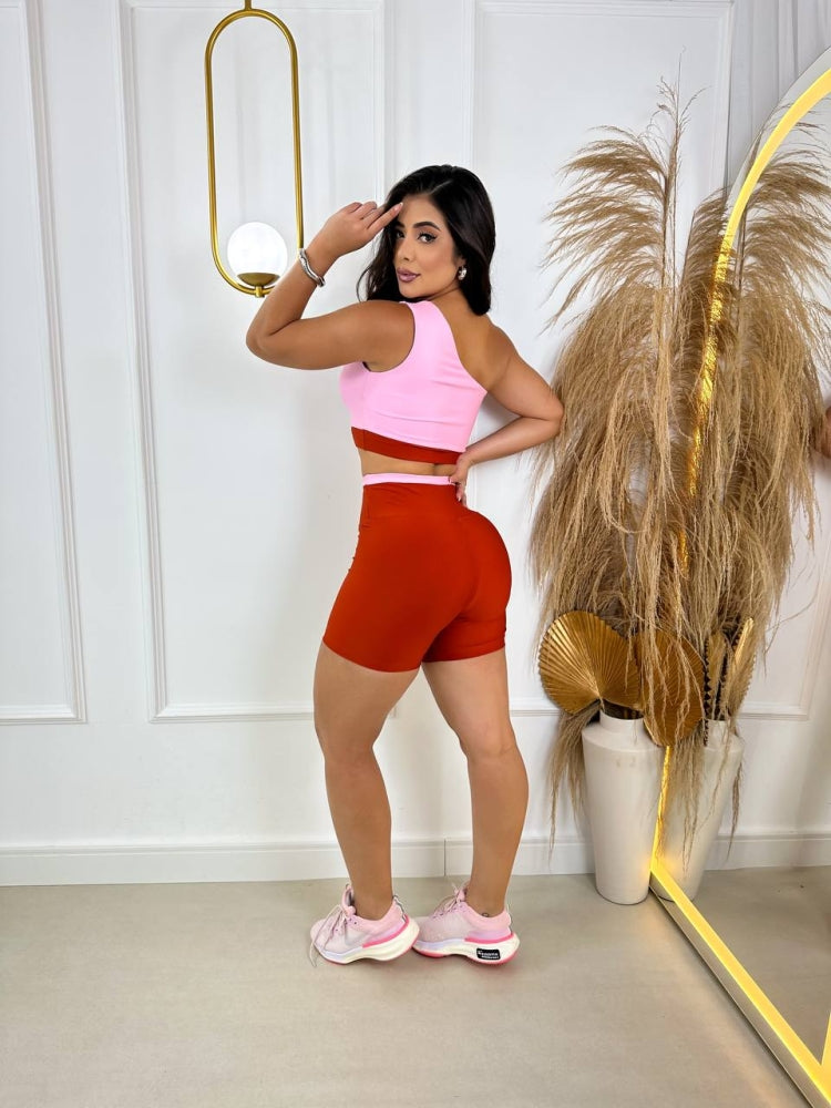Conjunto Bicolor de short Top Gota